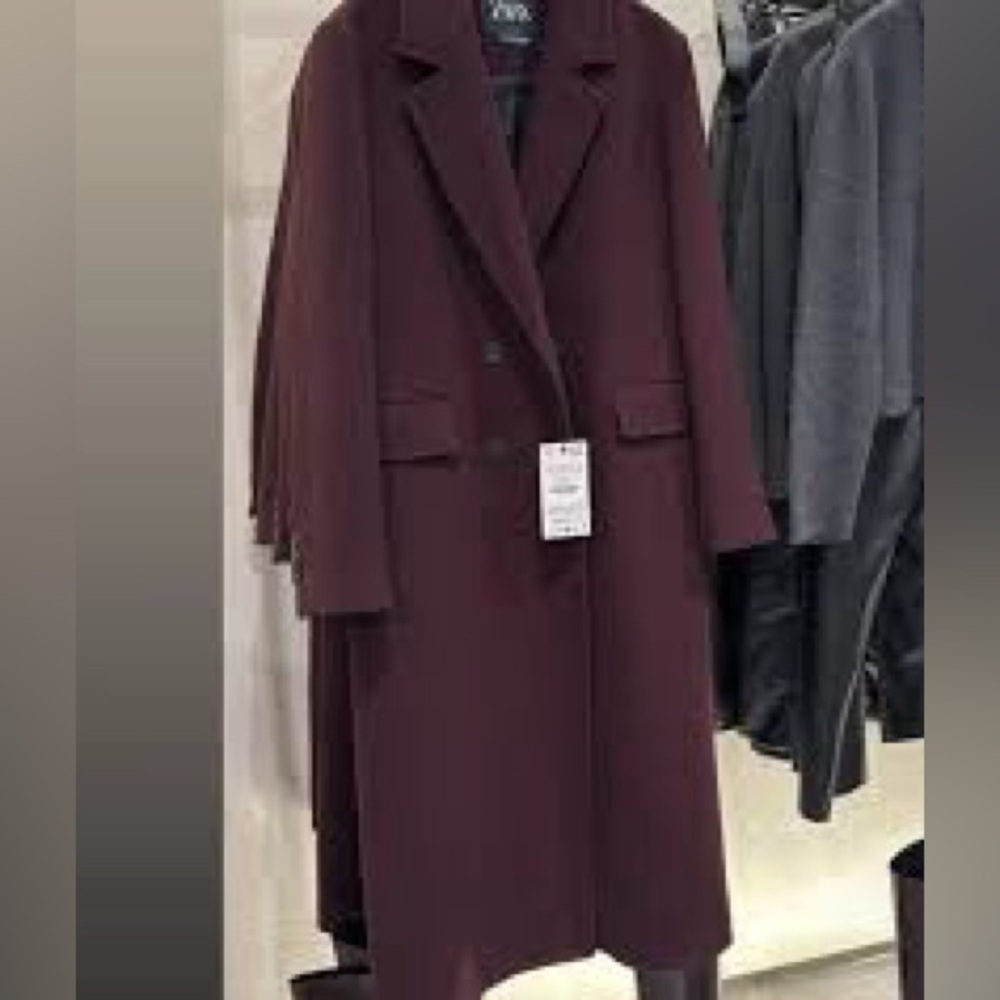 Zara Burgundy Coat